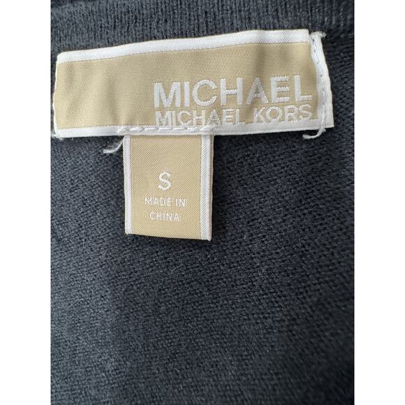 Michael Kors Black Sweater Dress Rhinestone Sparkles Holiday Party Small - Picture 8 of 10